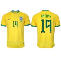 Camiseta Brasil Antony #19 Primera Equipación Mundial 2022 manga corta